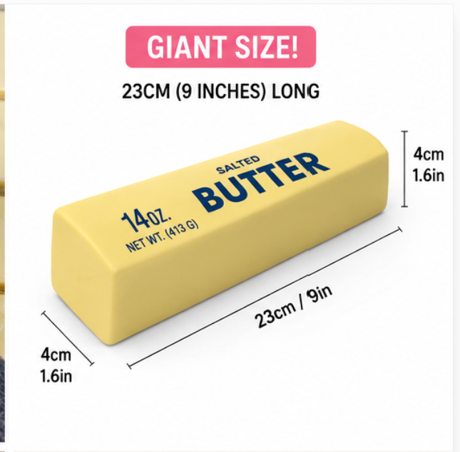 Butter Stick Squishy Fidget Toy – Giant 23cm Stress Relief Squishy